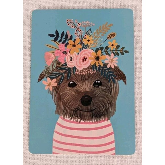 Mia Charro Cards Dog Playing Yorkie Deck Yorkshire Terrier Flower Crown Game Pup - Picture 2 of 12